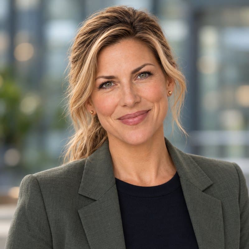 Jessica Watts, AI podcast host (AI-generated image)